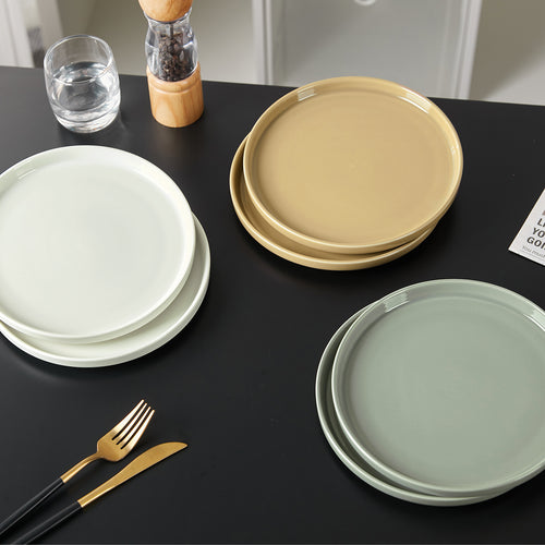 JIWOO-Beira, 4pcs, 8Zoll 21cm Essteller, Mikrowellengeeignet und Spülmaschinengeeignet