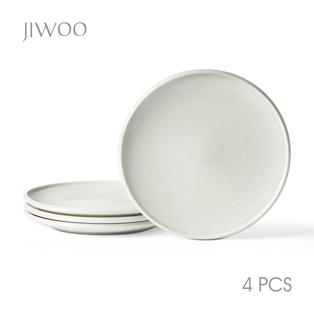 JIWOO-Zen, 4-teiliges 21,8cm Essteller, Mikrowellengeeignet und Spülmaschinengeeignet