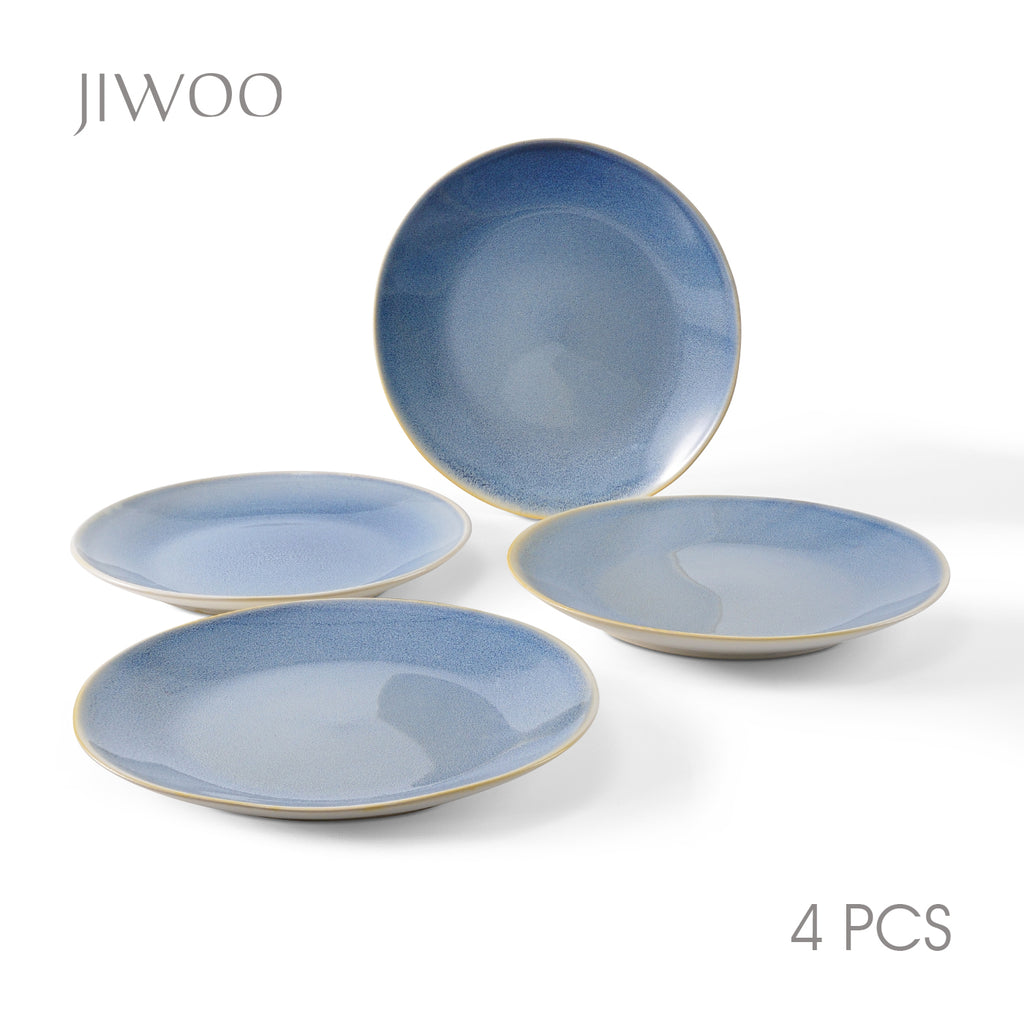JIWOO-Lovina, 4-teiliges 27,7cm Essteller, Mikrowellengeeignet und Spülmaschinengeeignet