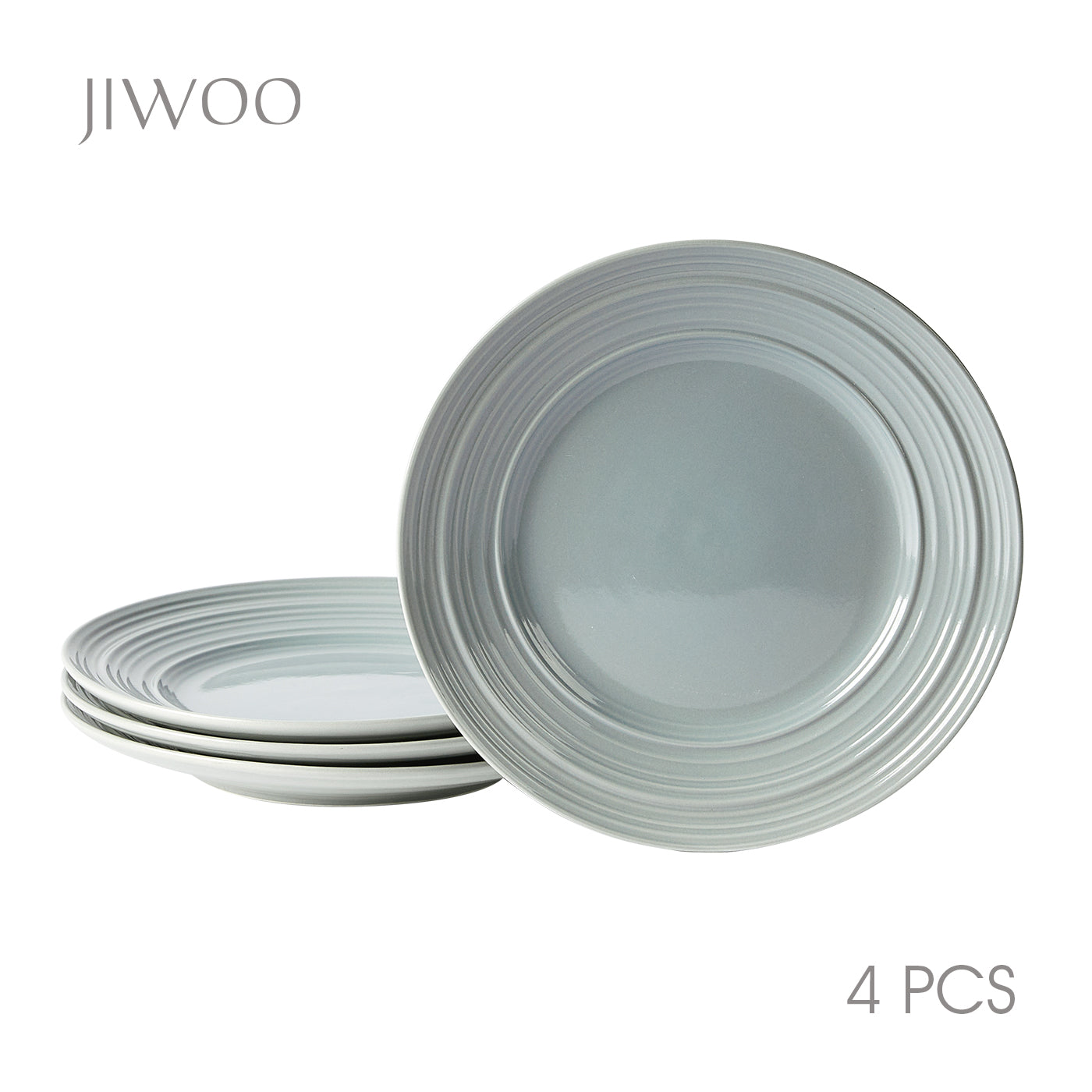 JIWOO-Lurcern, 4pcs, 8,5zoll 21,4cm Essteller, Mikrowellengeeignet und Spülmaschinengeeignet
