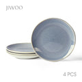 JIWOO-Lovina, 4-teiliges 19,5cm Essteller, Mikrowellengeeignet und Spülmaschinengeeignet