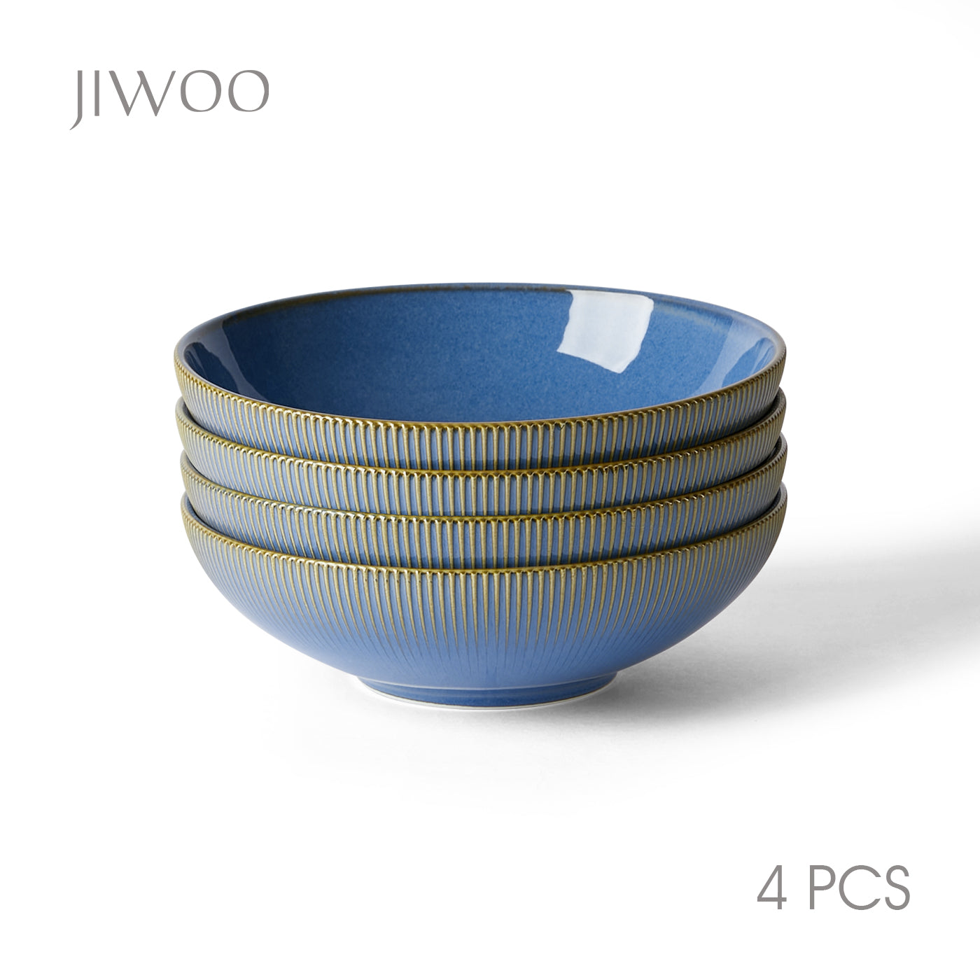 JIWOO-Moire, 4-teiliges 20cm Schüssel, Mikrowellengeeignet und Spülmaschinengeeignet