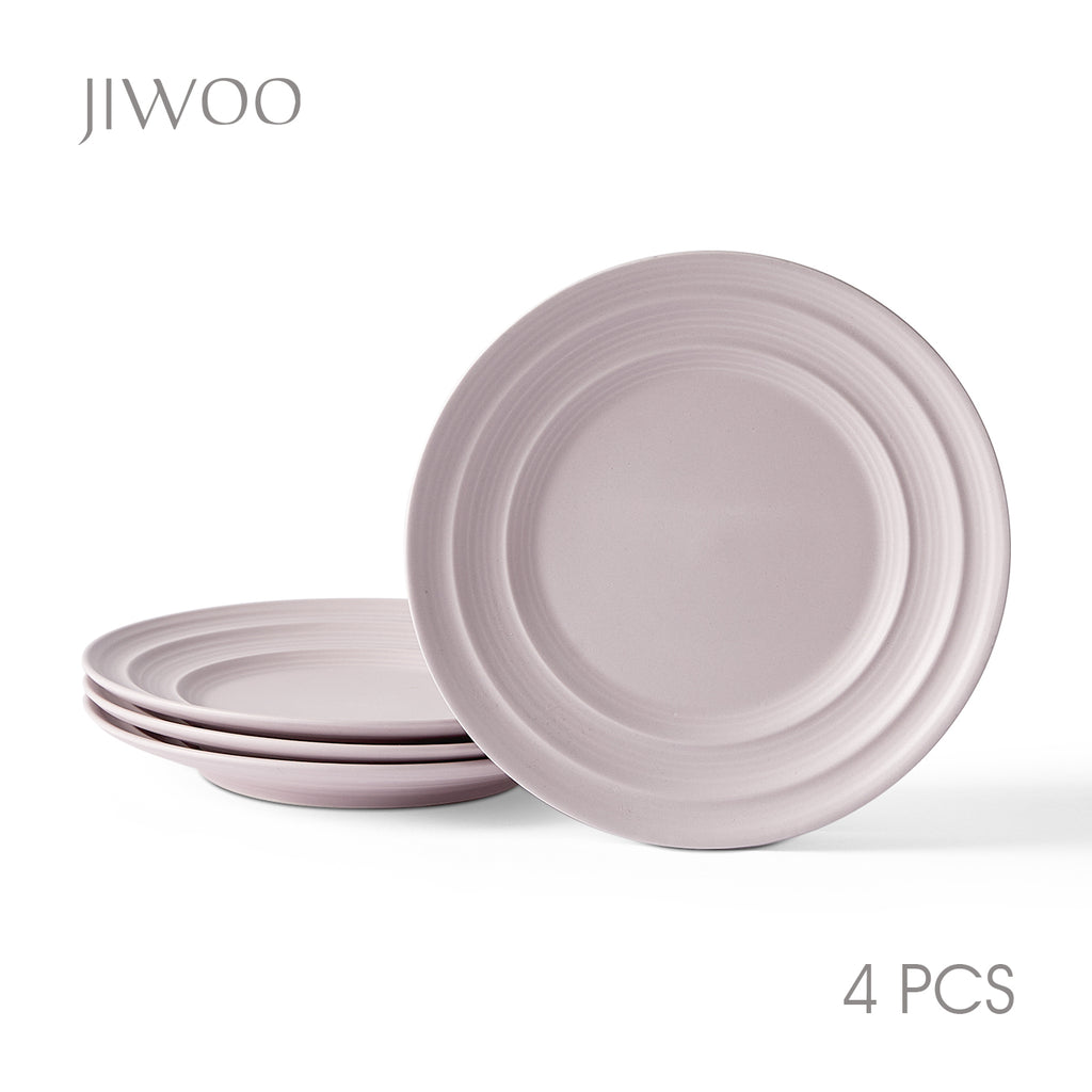 JIWOO-Lurcern, 4-teiliges 21,4cm Essteller, Mikrowellengeeignet und Spülmaschinengeeignet
