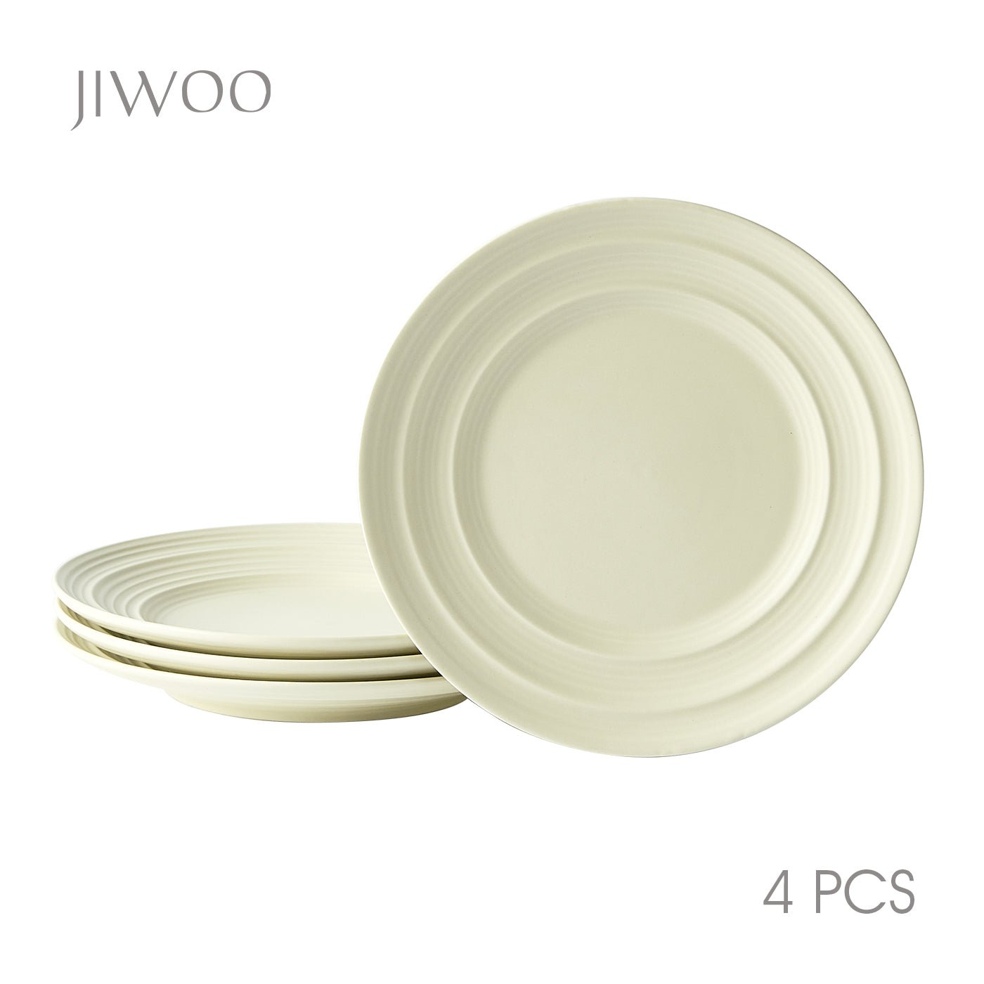 JIWOO-Lurcern, 4pcs, 8,5zoll 21,4cm Essteller, Mikrowellengeeignet und Spülmaschinengeeignet