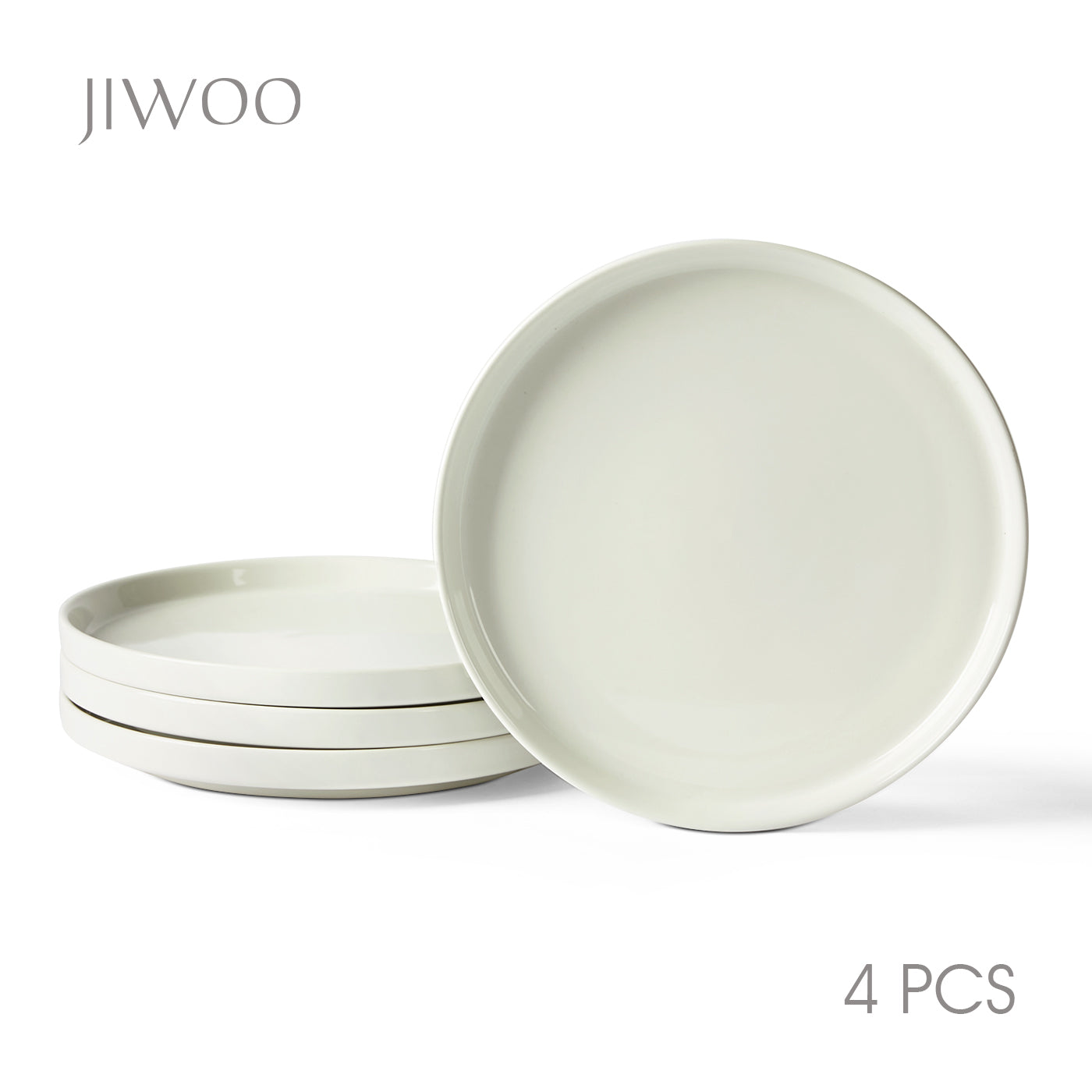 JIWOO-Beira, 4pcs, 8 inch 20.5 cm dinner plates, microwave and dishwasher safe