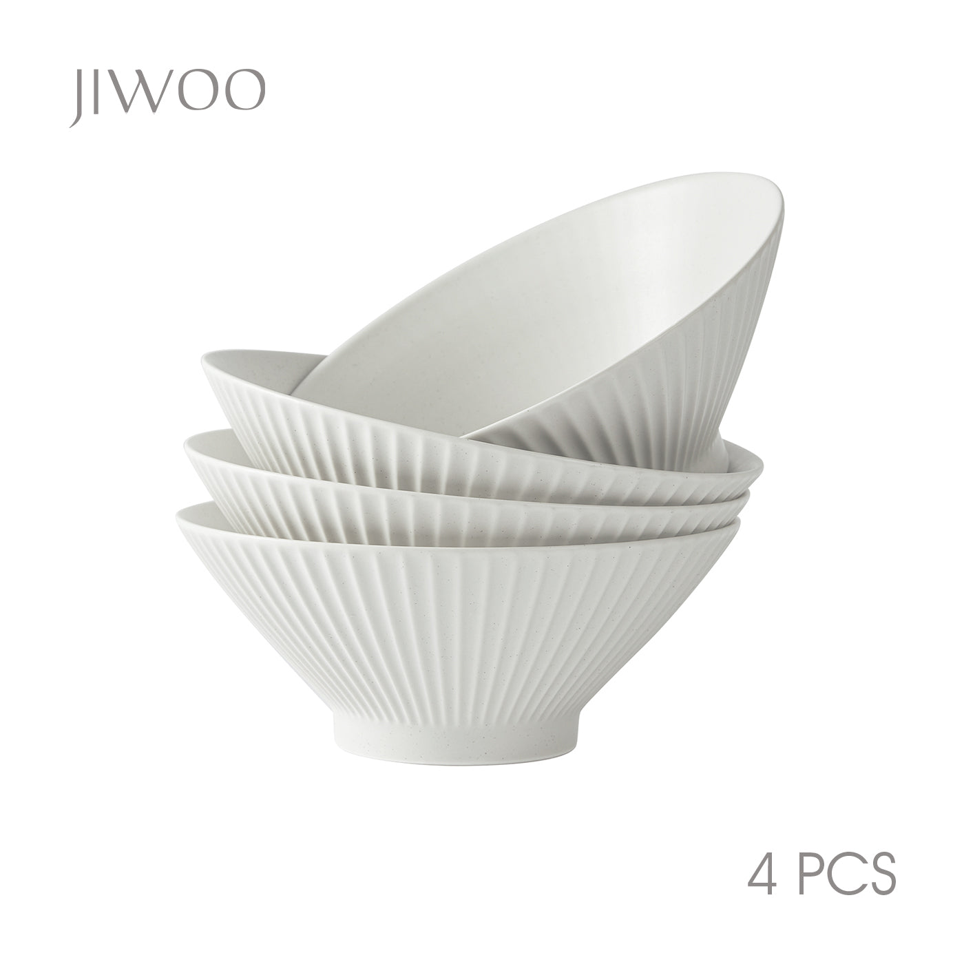 JIWOO-Collins, 4pcs, 8Zoll 20cm Schüssel, Mikrowellengeeignet und Spülmaschinengeeignet