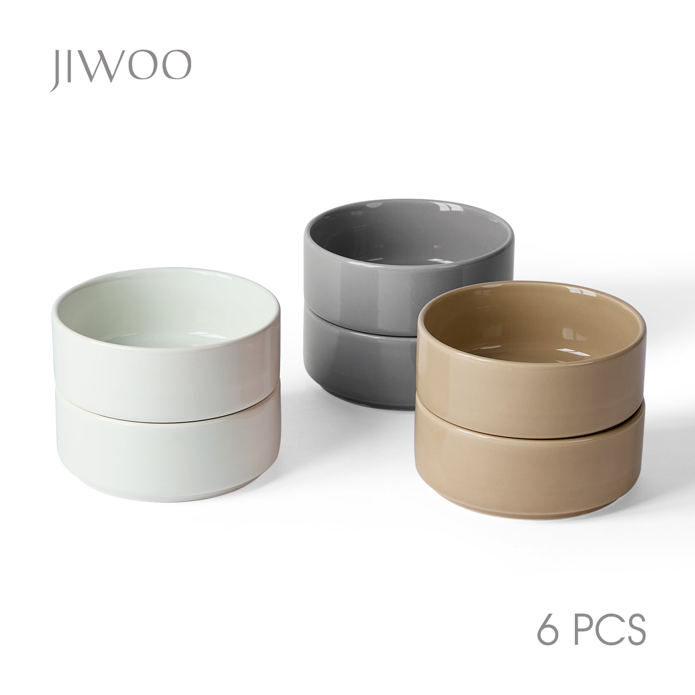 JIWOO-Beira, 6-teiliges 13,5cm Schale, Mikrowellengeeignet und Spülmaschinengeeignet