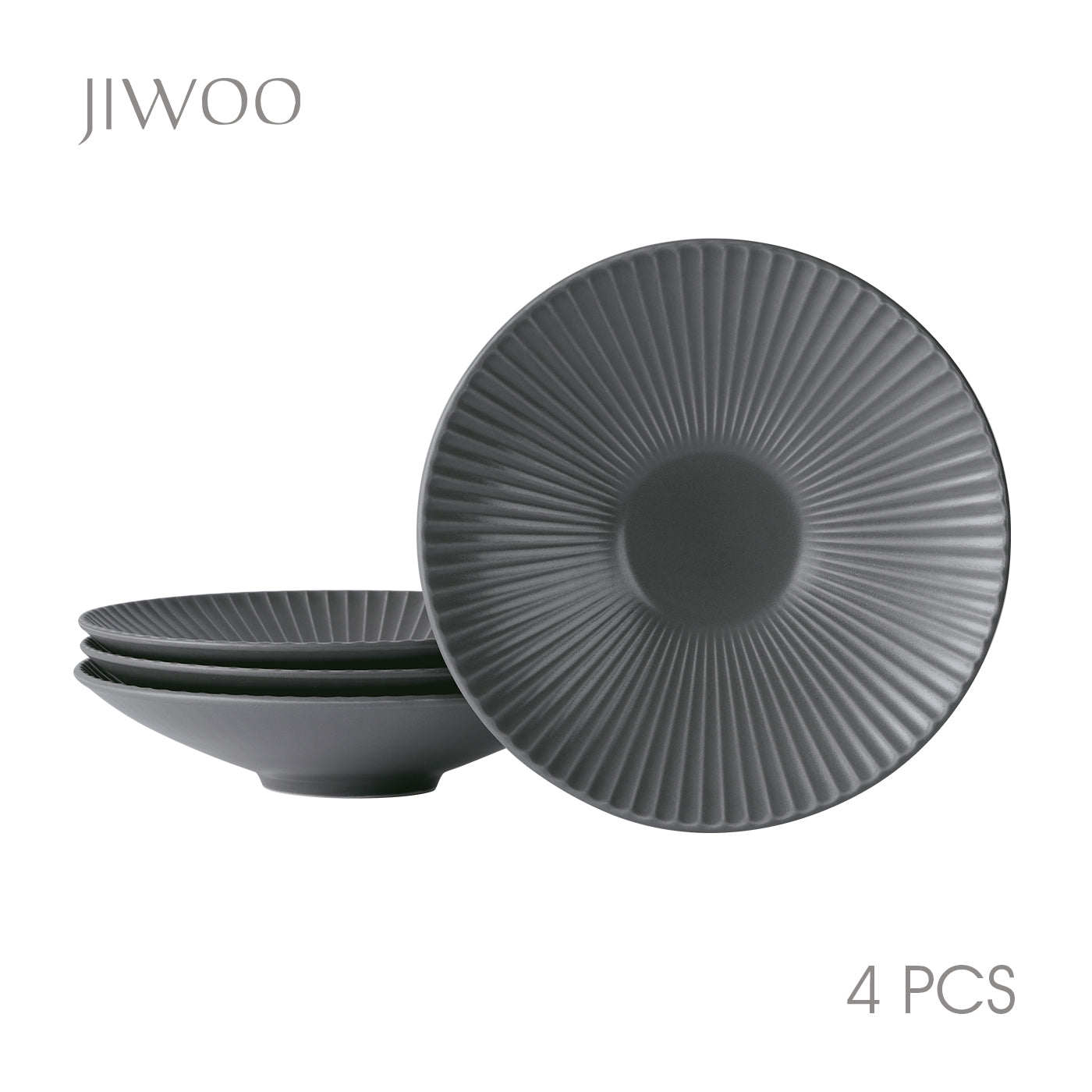 JIWOO-Collins, 4pcs, 10zoll 24,8cm Teller, Mikrowellengeeignet und Spülmaschinengeeignet