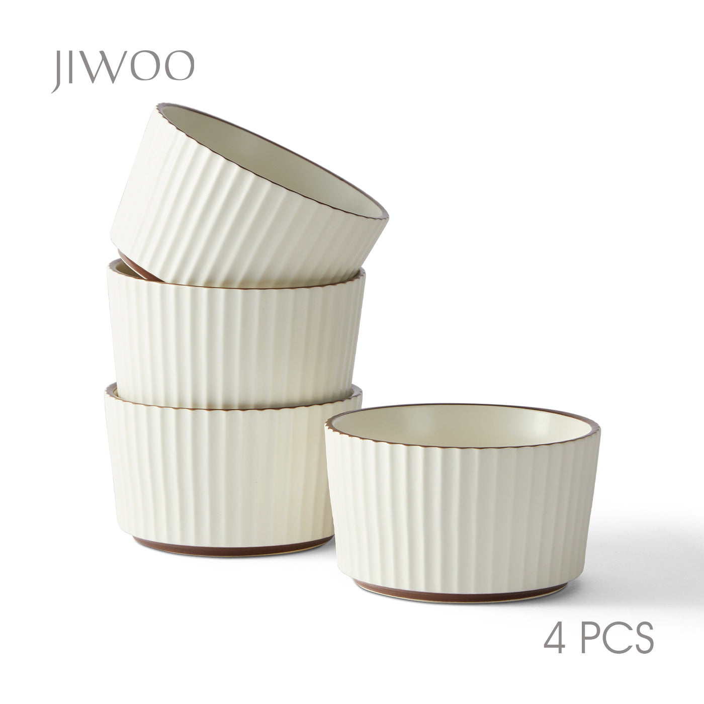 JIWOO-Collins, 4pcs, 4,5zoll 11cm Schale, Mikrowellengeeignet und Spülmaschinengeeignet