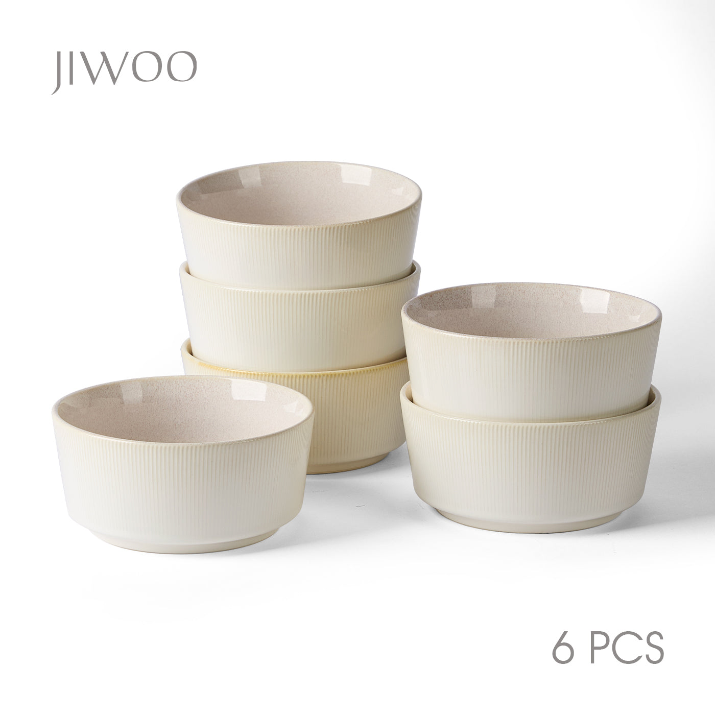 JIWOO-Roman Holiday, 6pcs, 6zoll 15,2cm Schale, Mikrowellengeeignet und Spülmaschinengeeignet