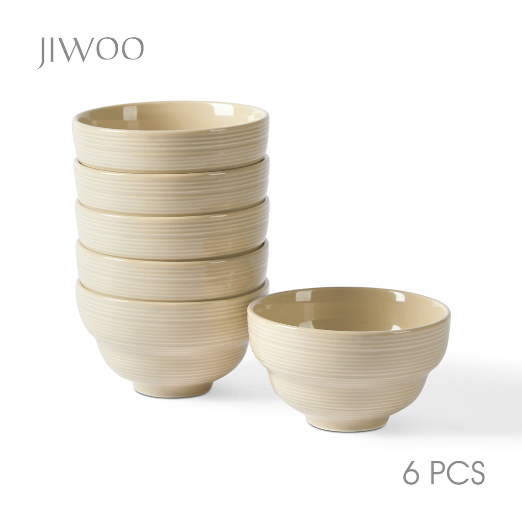 JIWOO-Light stream, 6-teiliges 11,8cm Schale, Mikrowellengeeignet und Spülmaschinengeeignet