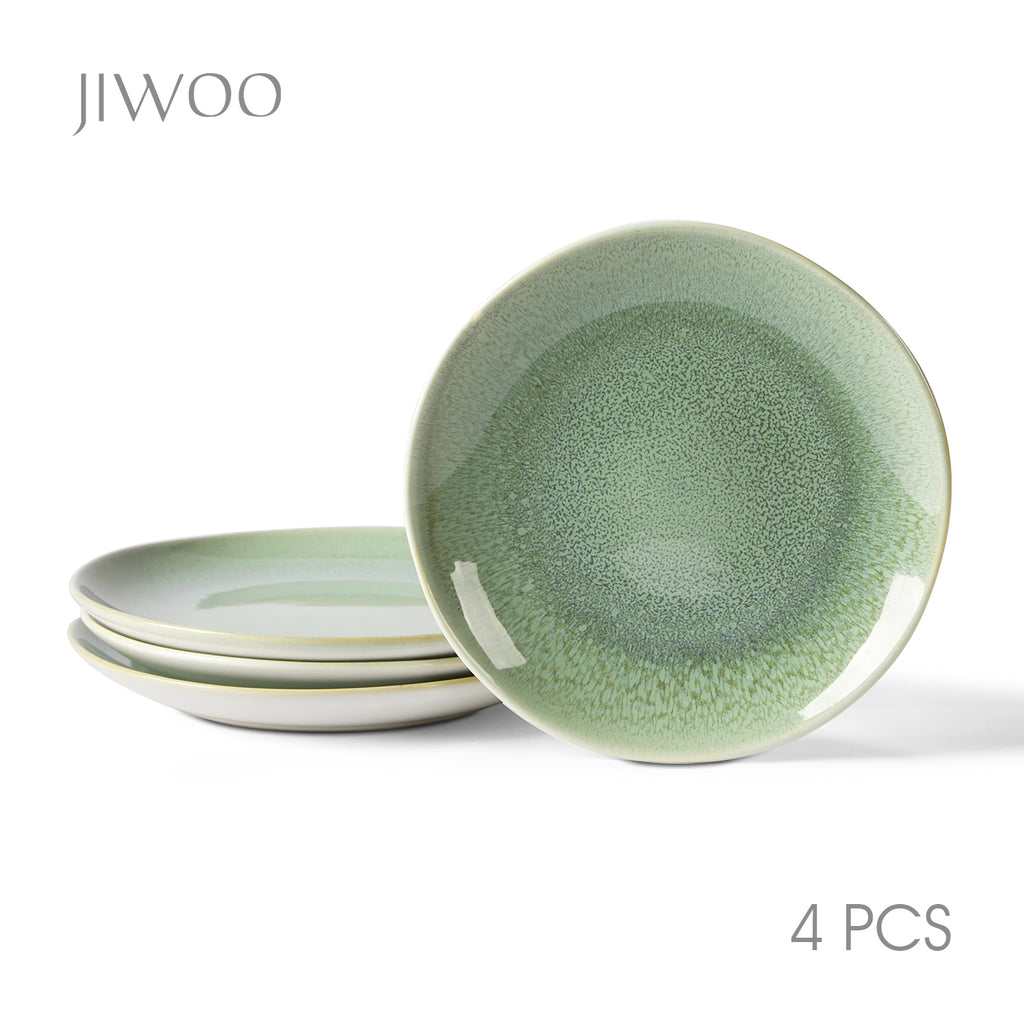 JIWOO-Lovina, 4-teiliges 19,5cm Essteller, Mikrowellengeeignet und Spülmaschinengeeignet