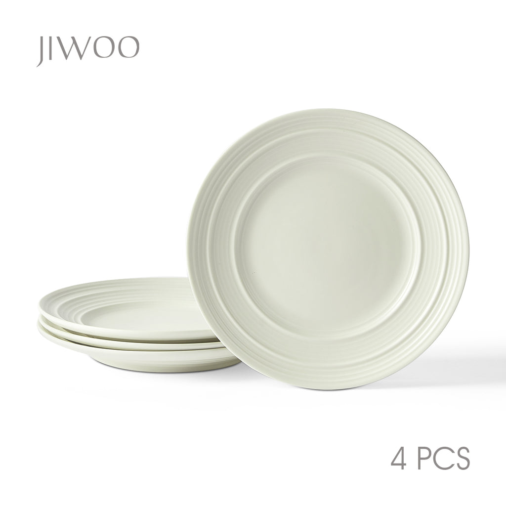 JIWOO-Lurcern, 4-teiliges 21,4cm Essteller, Mikrowellengeeignet und Spülmaschinengeeignet