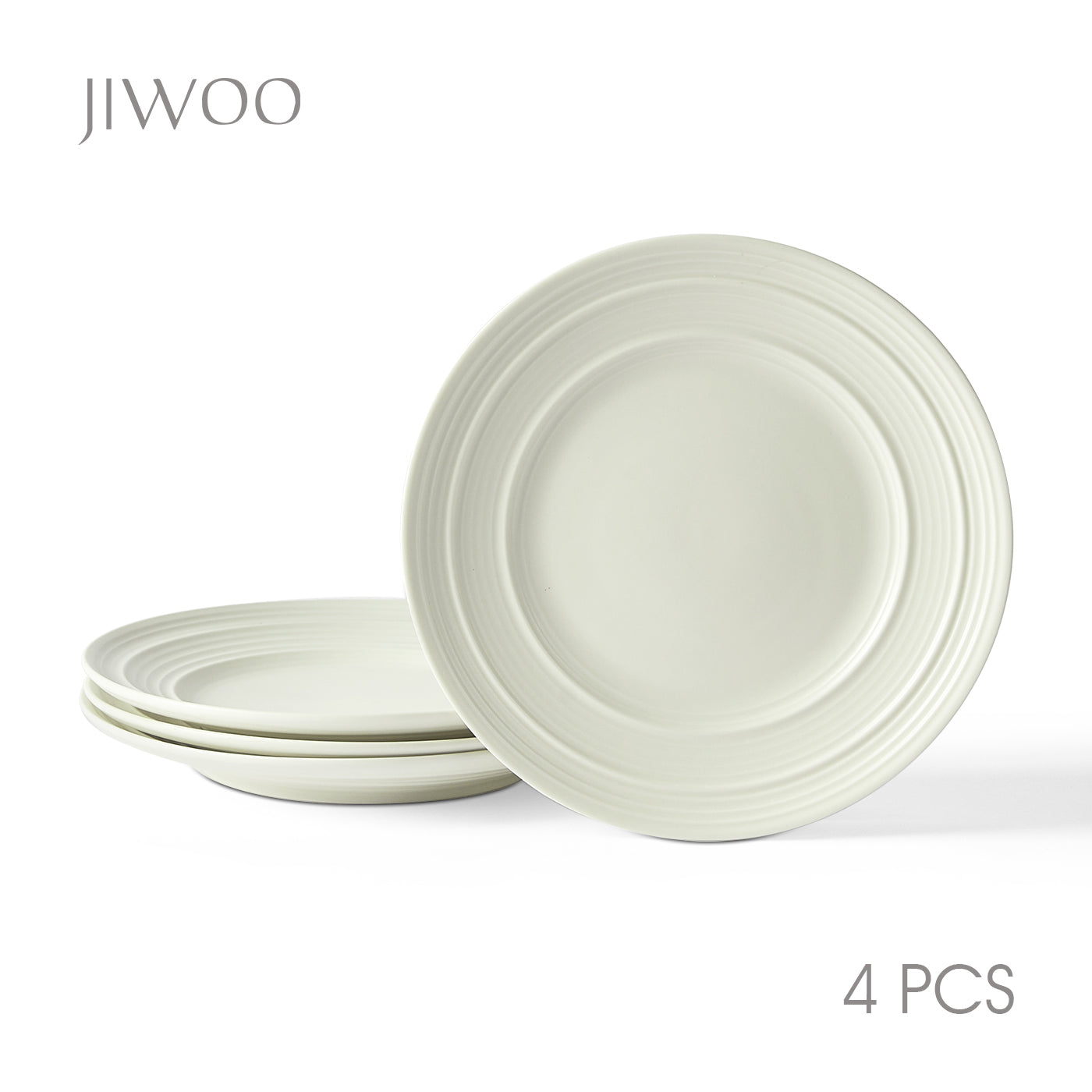 JIWOO-Lurcern, 4pcs, 8,5zoll 21,4cm Essteller, Mikrowellengeeignet und Spülmaschinengeeignet