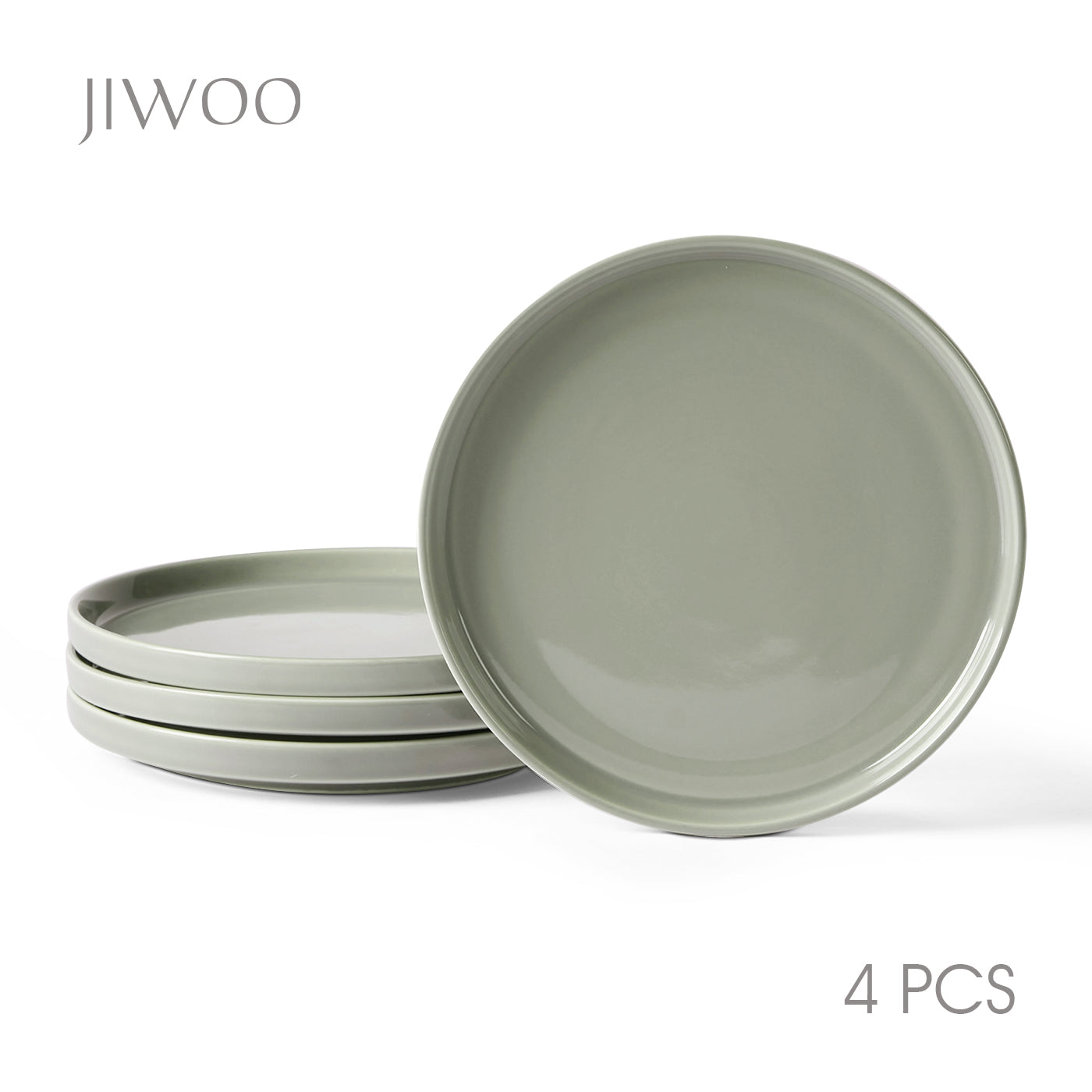 JIWOO-Beira, 4pcs, 8 inch 20.5 cm dinner plates, microwave and dishwasher safe