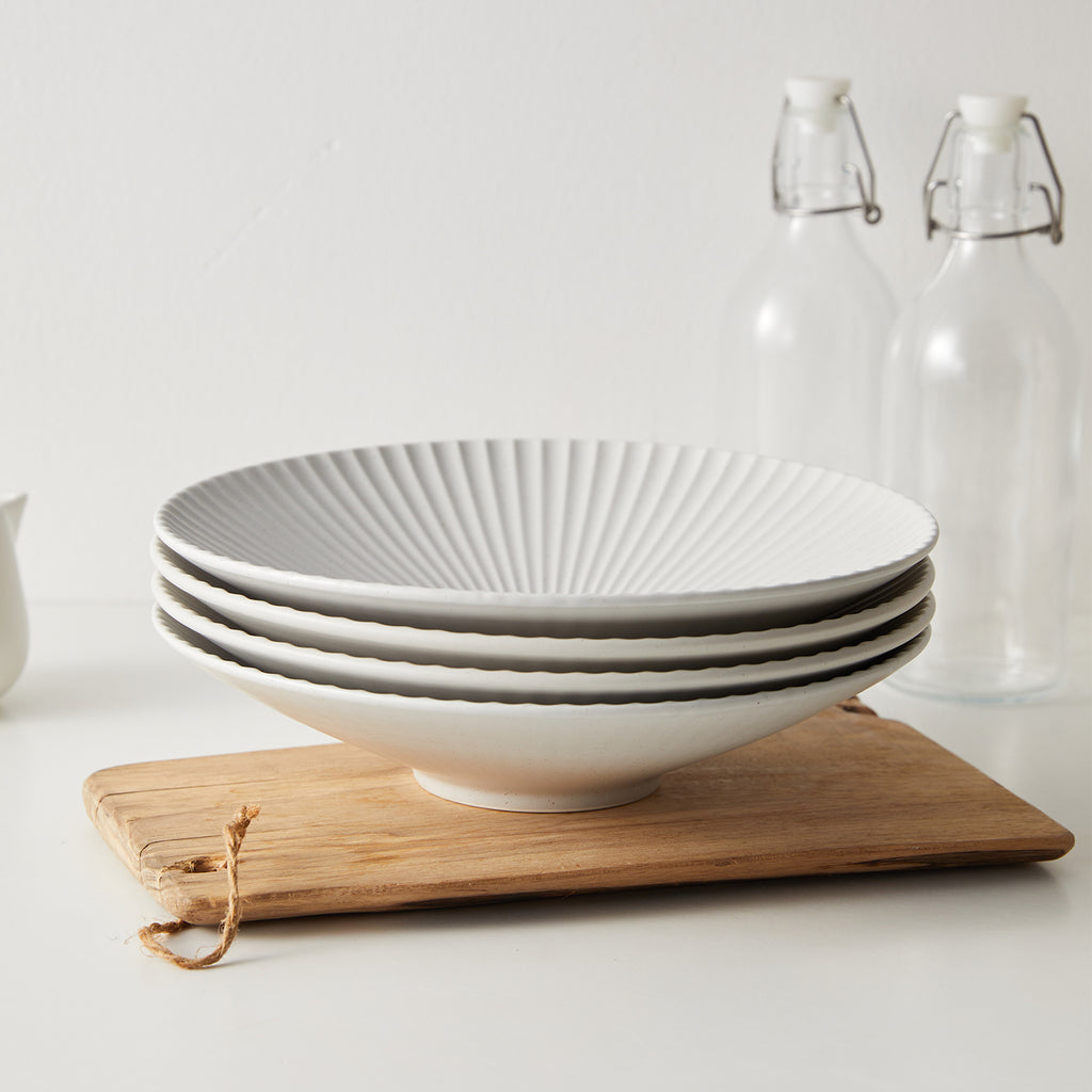 JIWOO-Collins, 4pcs, 10zoll 24,8cm Teller, Mikrowellengeeignet und Spülmaschinengeeignet