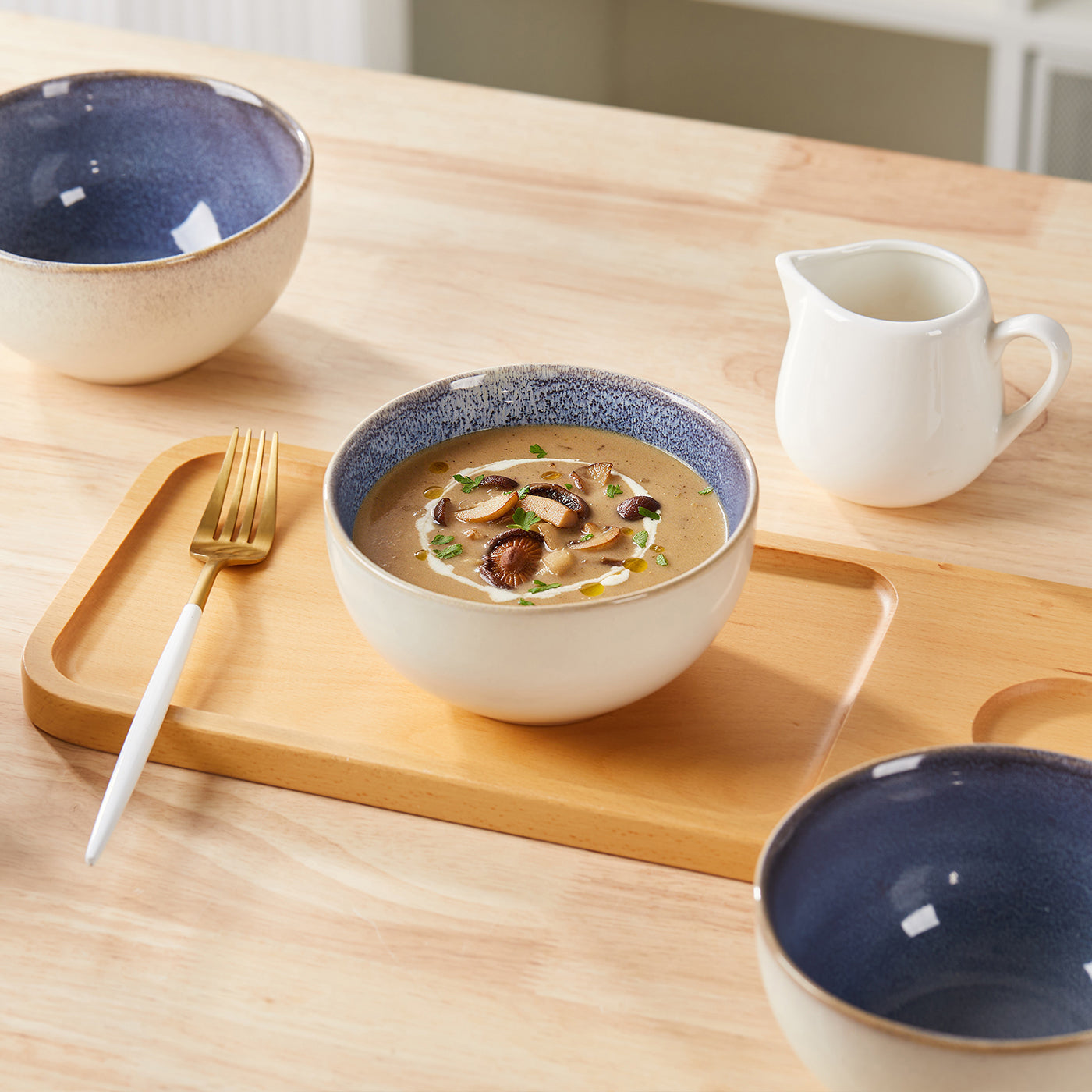 JIWOO-Lovina, 4pcs, 5,5zoll 13,5cm Schale, Mikrowellengeeignet und Spülmaschinengeeignet