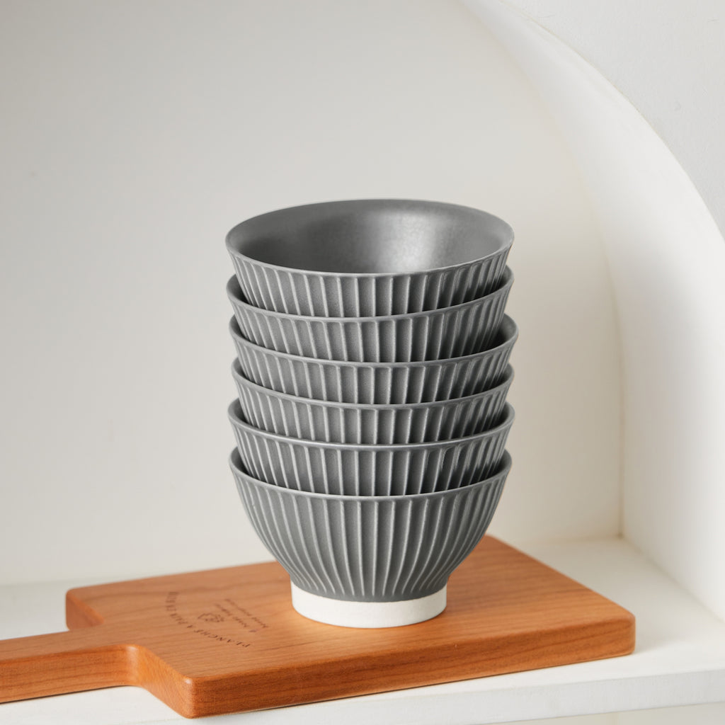 JIWOO-Collins, 6pcs, 4,5Zoll 12cm Schüssel, Mikrowellengeeignet und Spülmaschinengeeignet