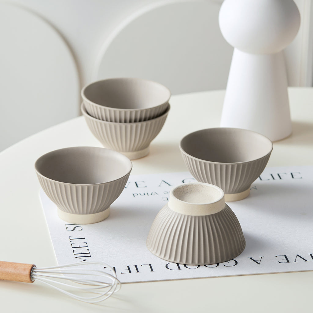 JIWOO-Collins, 6pcs, 4,5Zoll 12cm Schüssel, Mikrowellengeeignet und Spülmaschinengeeignet