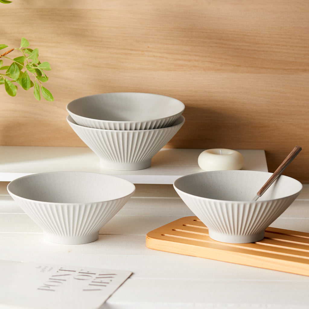 JIWOO-Collins, 4pcs, 8Zoll 20cm Schüssel, Mikrowellengeeignet und Spülmaschinengeeignet