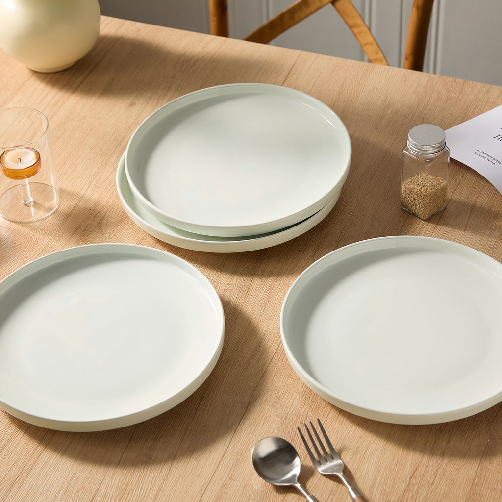 JIWOO-Beira, 4pcs, 10,5zoll 26,5cm Essteller, Mikrowellengeeignet und Spülmaschinengeeignet