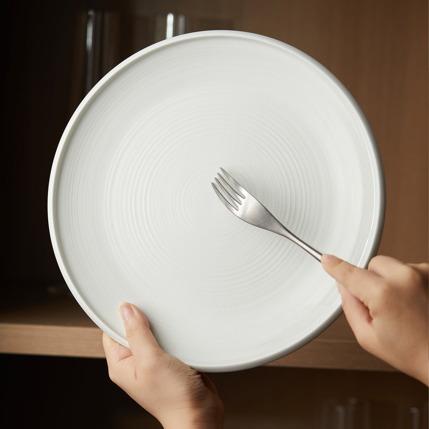 JIWOO-Zen, 4pcs, 10zoll 25,2cm Essteller, Mikrowellengeeignet und Spülmaschinengeeignet