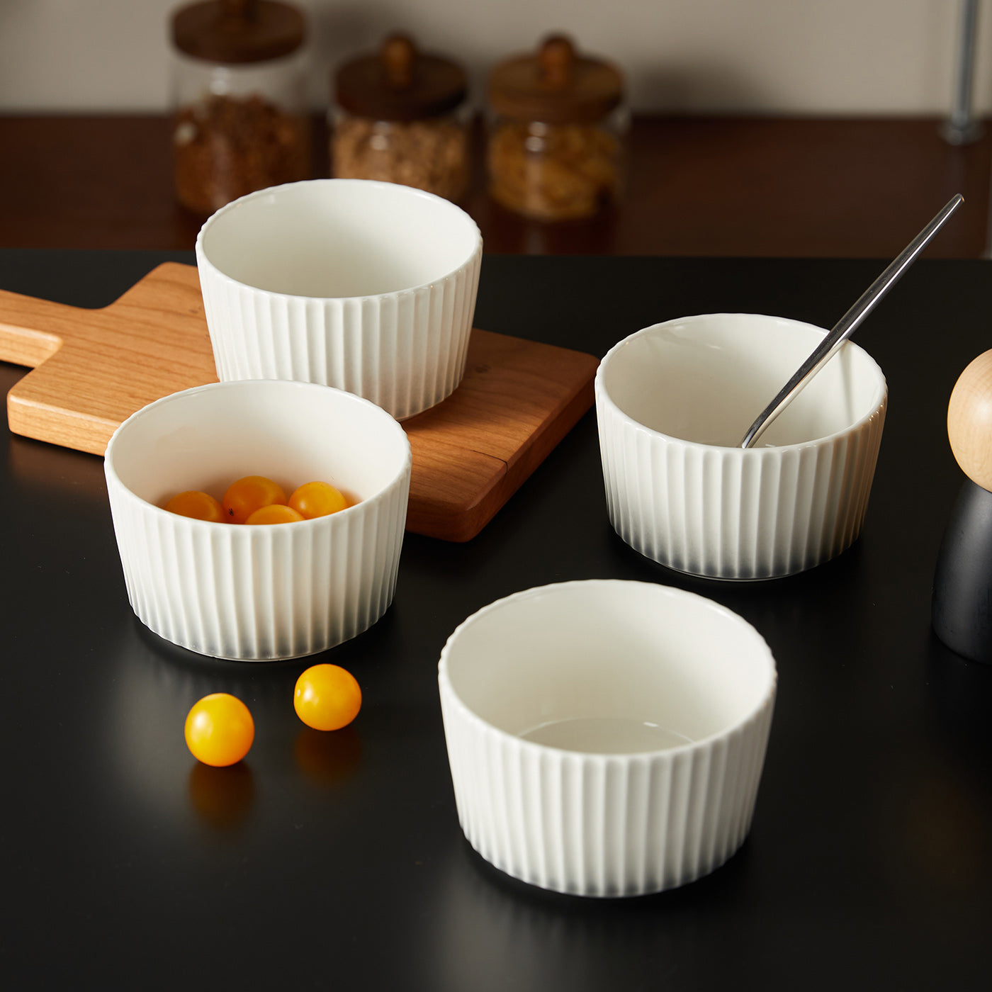 JIWOO-Collins, 4pcs, 4,5zoll 11cm Schale, Mikrowellengeeignet und Spülmaschinengeeignet