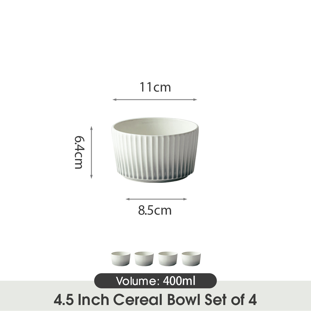 JIWOO-Collins, 4pcs, 4,5zoll 11cm Schüssel, Mikrowellengeeignet und Spülmaschinengeeignet