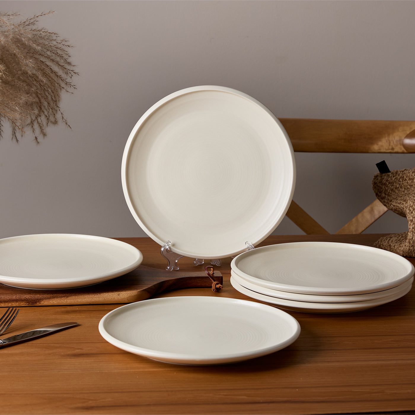 JIWOO-Zen, 6pcs, 10zoll 25,2cm Essteller, Mikrowellengeeignet und Spülmaschinengeeignet