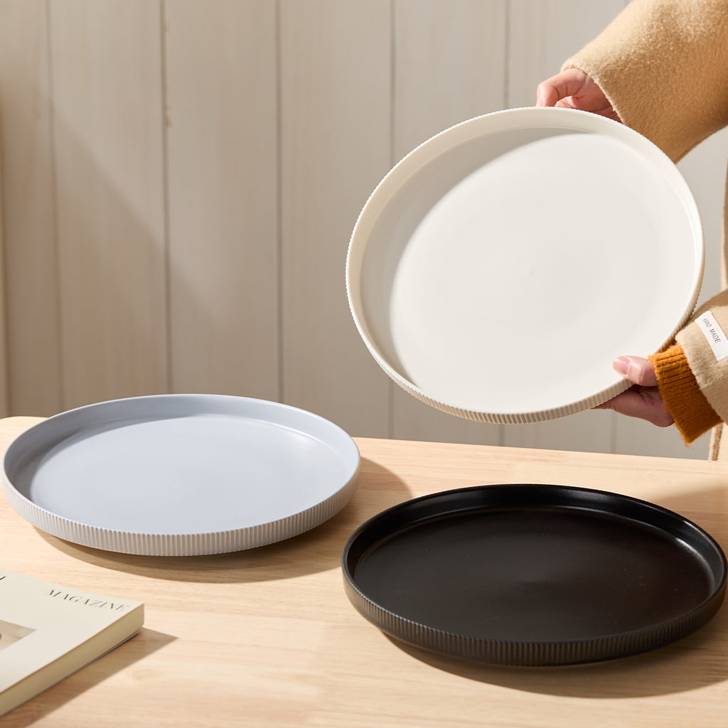 JIWOO-Roman Holiday, 3pcs, 10,5Zoll 27,7cm Essteller, Mikrowellengeeignet und Spülmaschinengeeignet