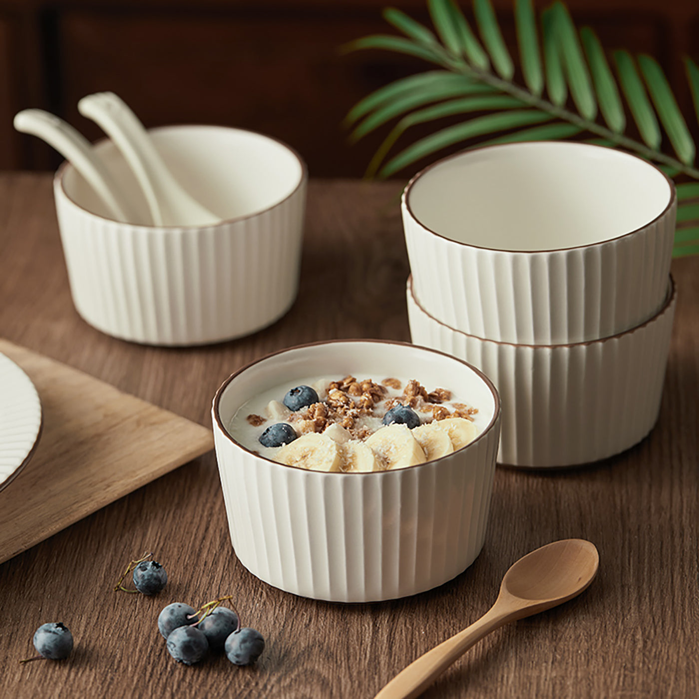 JIWOO-Collins, 4pcs, 4,5zoll 11cm Schale, Mikrowellengeeignet und Spülmaschinengeeignet