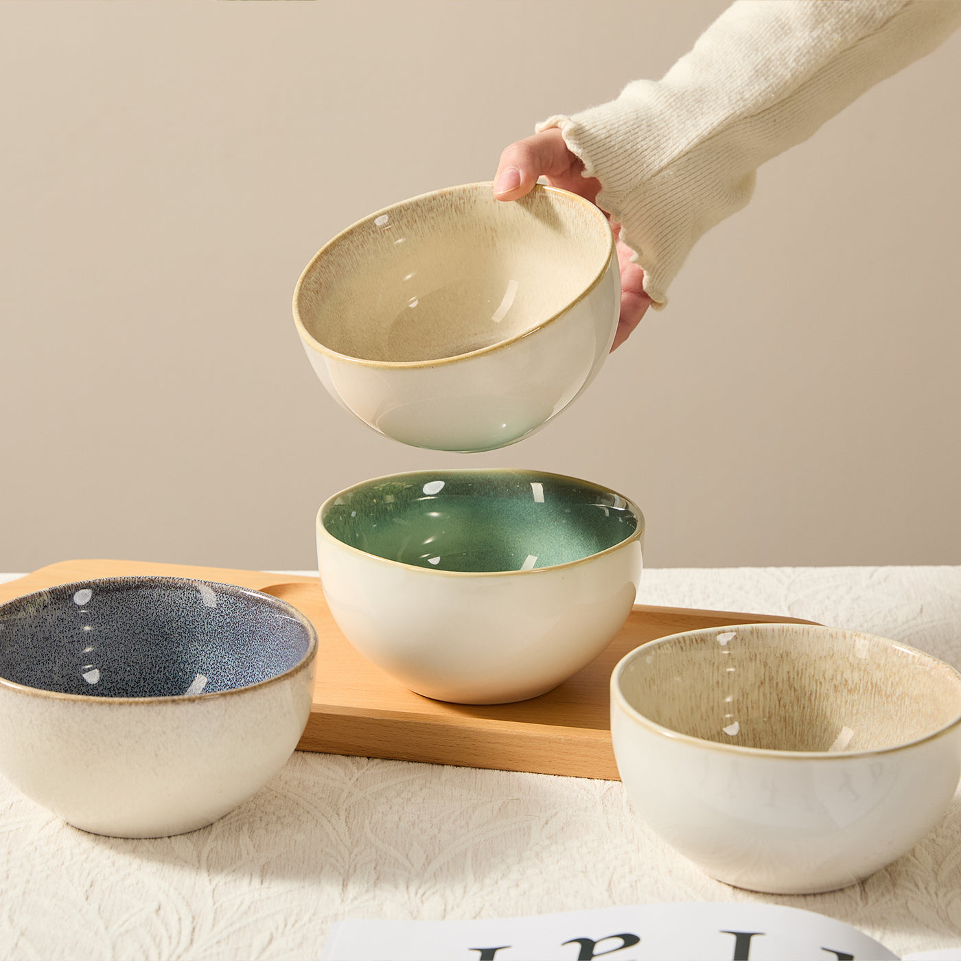 JIWOO-Lovina, 6pcs, 5,5zoll 13,5cm Schale, Mikrowellengeeignet und Spülmaschinengeeignet