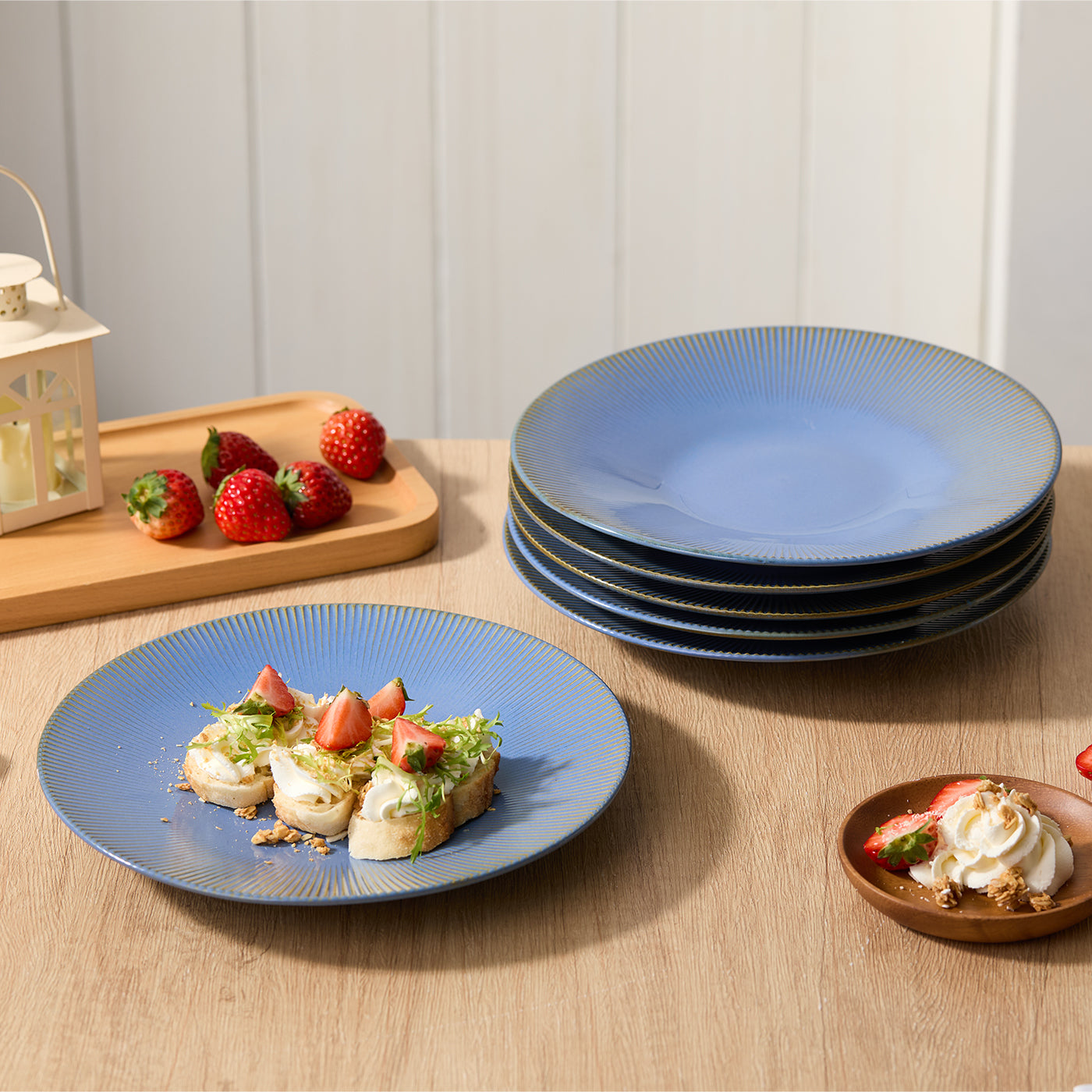 JIWOO-Moire, 6pcs, 10Zoll 27cm Teller, Mikrowellengeeignet und Spülmaschinengeeignet