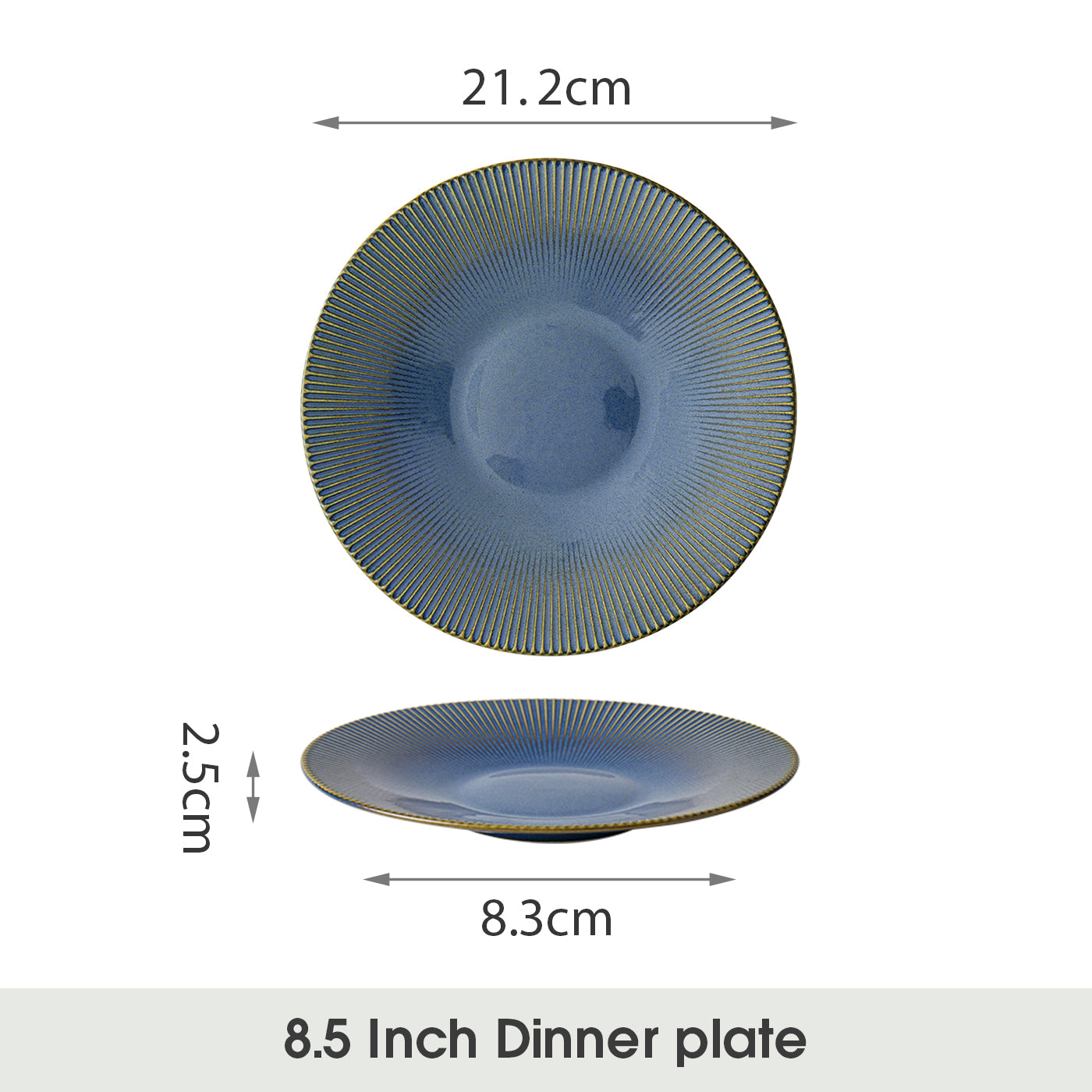 JIWOO-Moire, 4pcs, 8Zoll 21,2cm Teller, Mikrowellengeeignet und Spülmaschinengeeignet
