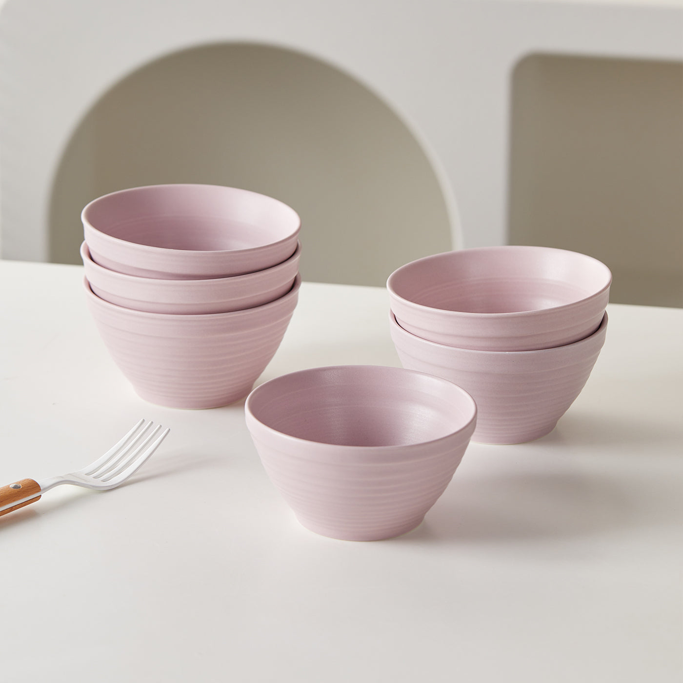 JIWOO-Lurcern, 6pcs, 4,5zoll 11,8cm Schüssel, Mikrowellengeeignet und Spülmaschinengeeignet