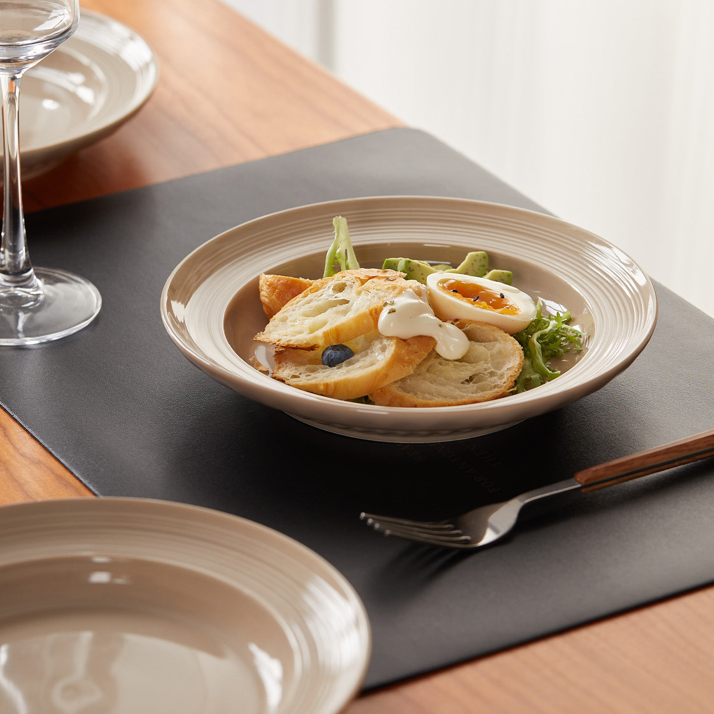 JIWOO-Light stream, 4pcs, 8Zoll 20,4cm Flache Teller, Mikrowellengeeignet und Spülmaschinengeeignet