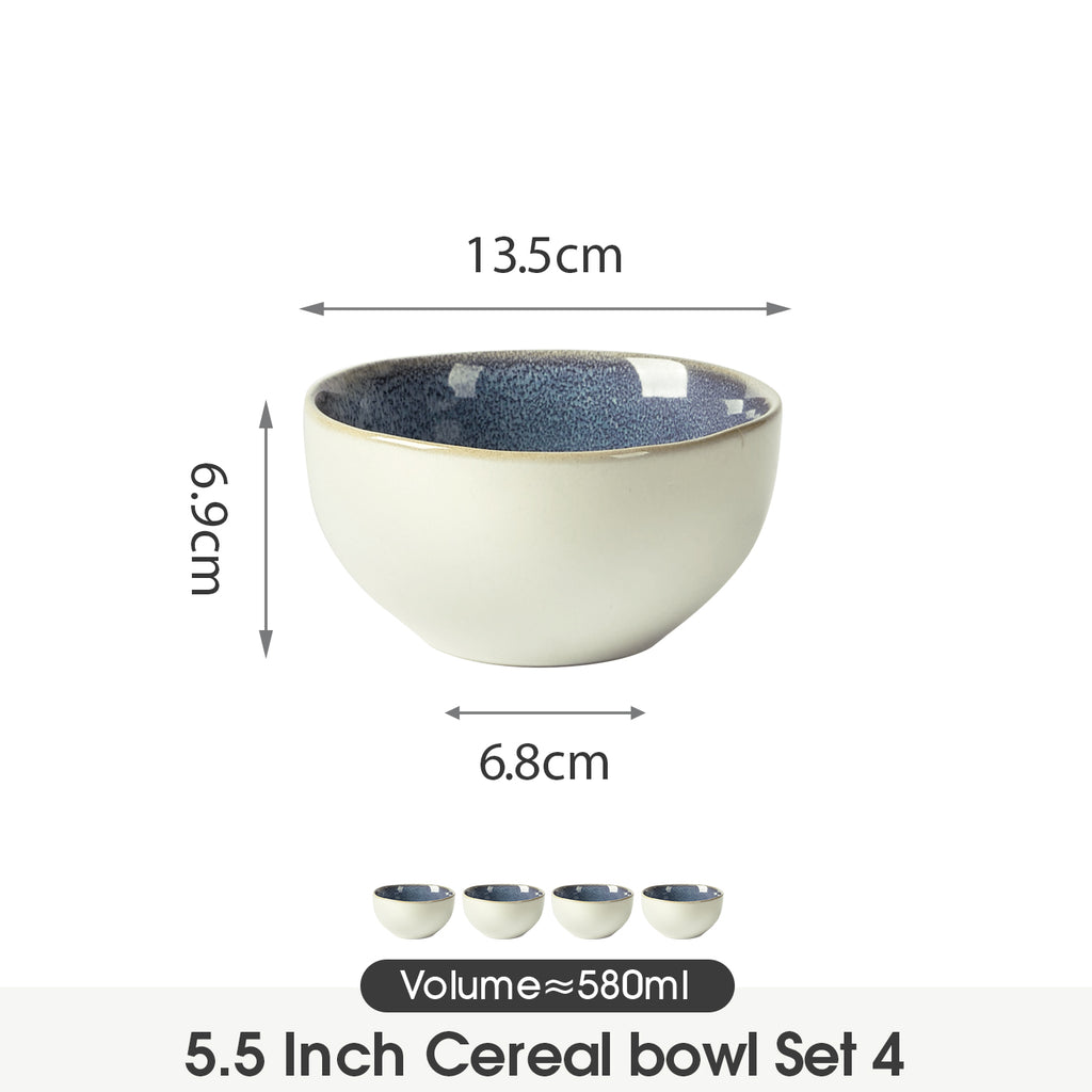 JIWOO-Lovina, 4pcs, 5,5zoll 13,5cm Schale, Mikrowellengeeignet und Spülmaschinengeeignet