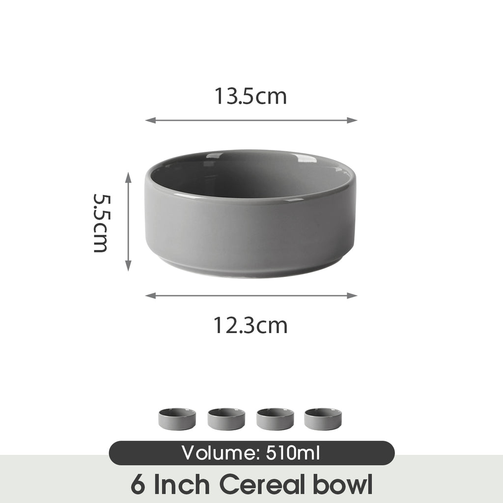 JIWOO-Beira, 4pcs-5.5inch-14cm dinner plates, microwave and dishwasher safe