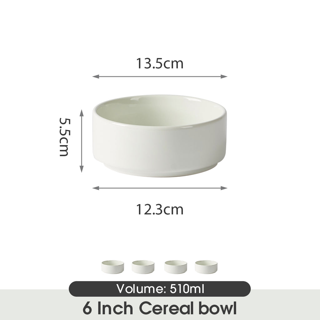 JIWOO-Beira, 4pcs-5.5inch-14cm dinner plates, microwave and dishwasher safe