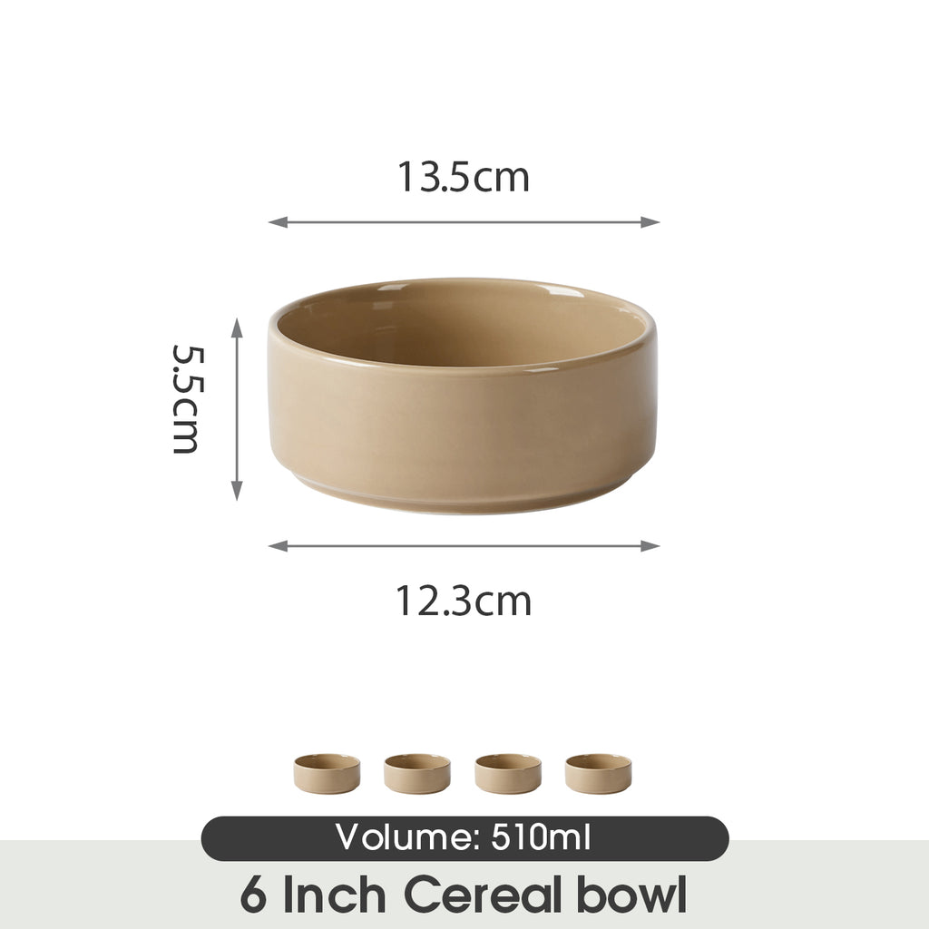 JIWOO-Beira, 4pcs-5.5inch-14cm dinner plates, microwave and dishwasher safe