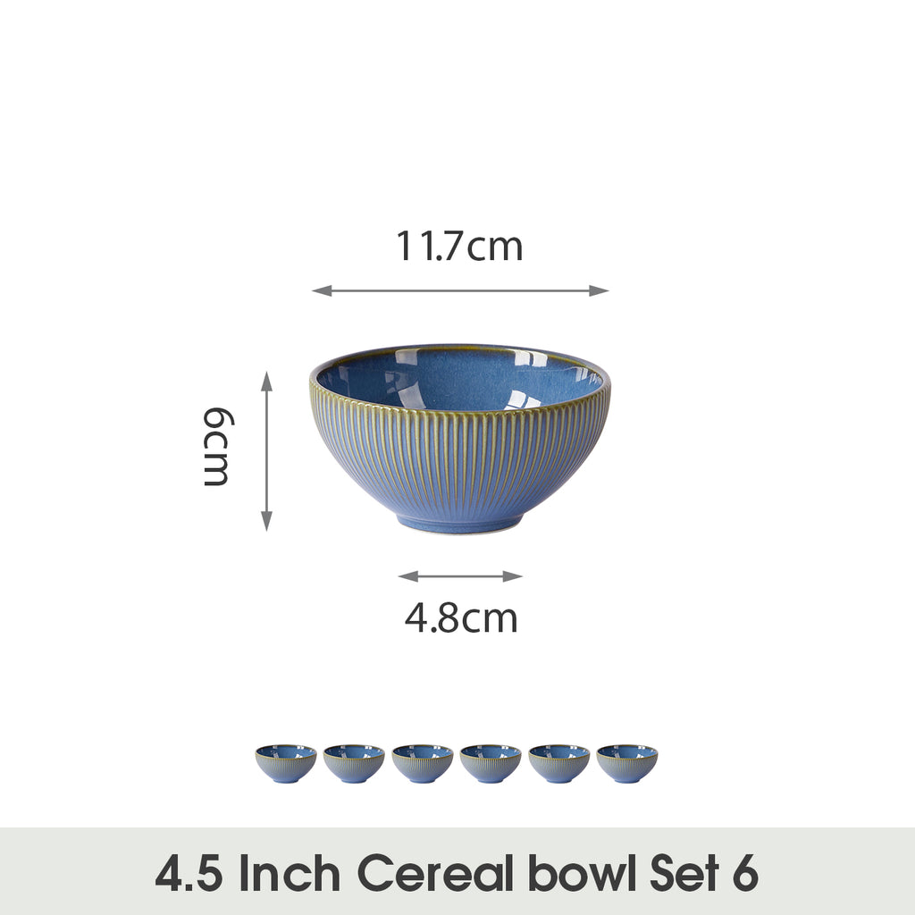 JIWOO-Moire, 4pcs, 4,5zoll 11,7cm Schüssel, Mikrowellengeeignet und Spülmaschinengeeignet