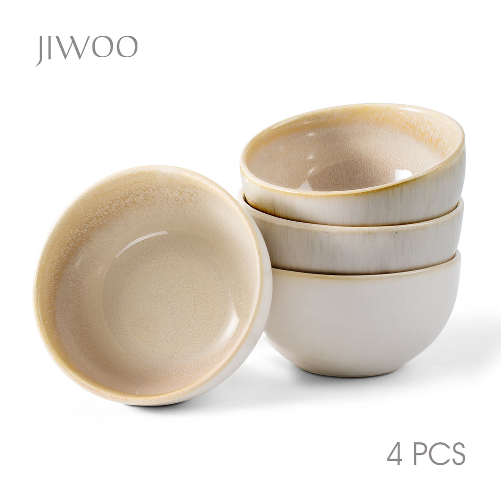 JIWOO-Lovina, 4-teiliges 13,5cm Schale, Mikrowellengeeignet und Spülmaschinengeeignet