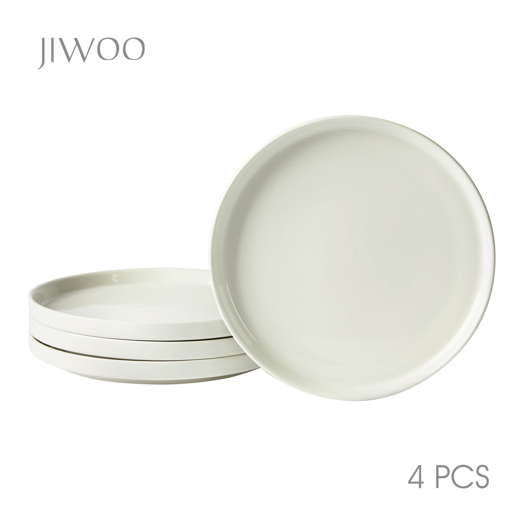 JIWOO-Beira, 4pcs, 8Zoll 21cm Essteller, Mikrowellengeeignet und Spülmaschinengeeignet
