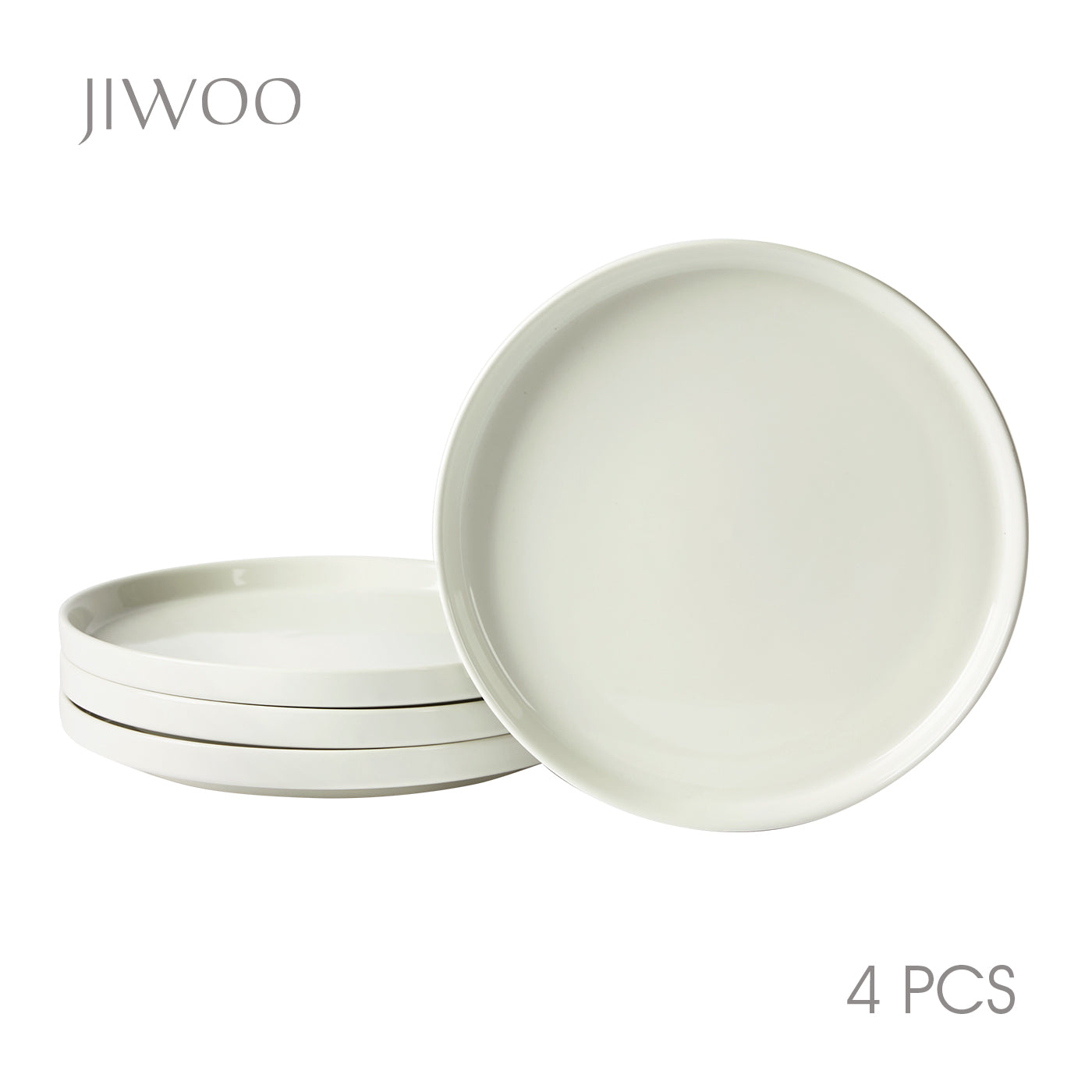 JIWOO-Beira, 4pcs, 8Zoll 21cm Essteller, Mikrowellengeeignet und Spülmaschinengeeignet