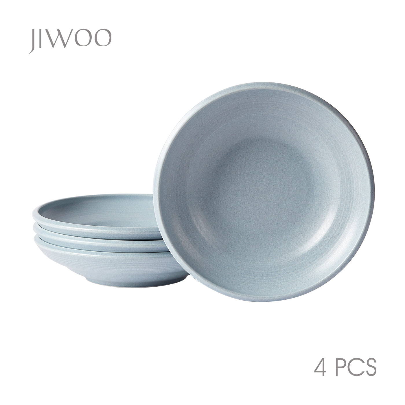 JIWOO-Zen, 4pcs, 8,5zoll 22cm Suppenteller, Mikrowellengeeignet und Spülmaschinengeeignet