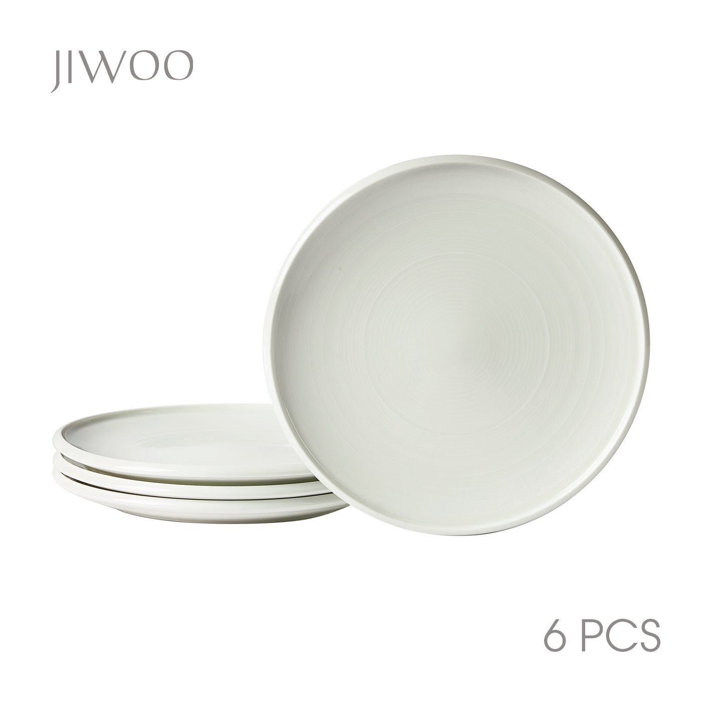 JIWOO-Zen, 4pcs, 8,5zoll 21,5cm Essteller, Mikrowellengeeignet und Spülmaschinengeeignet
