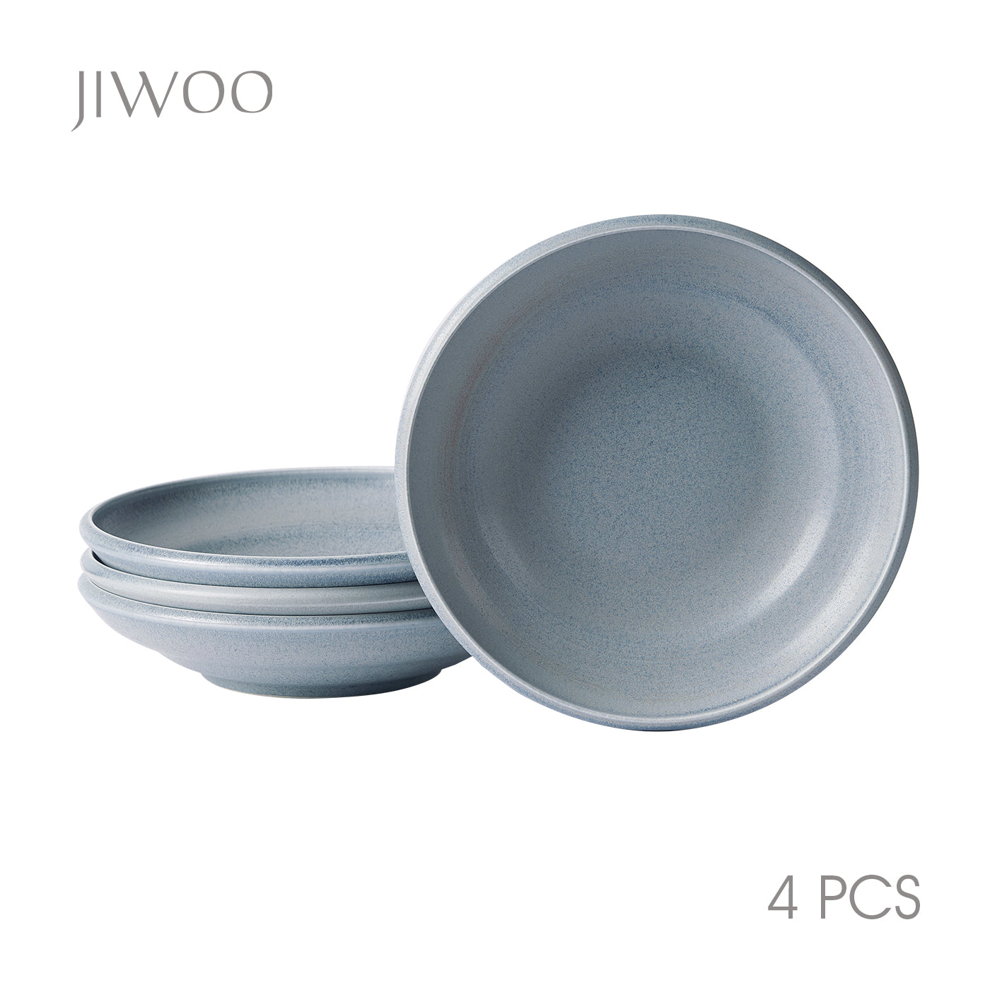 JIWOO-Zen, 4pcs, 8,5zoll 22cm Suppenteller, Mikrowellengeeignet und Spülmaschinengeeignet