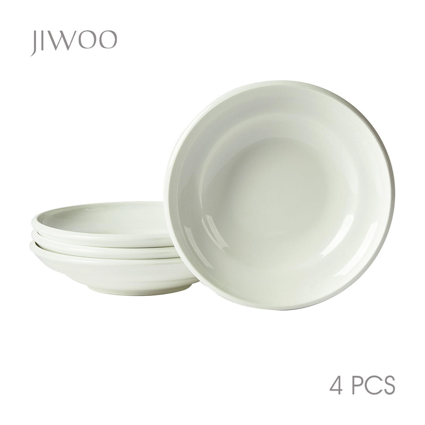 JIWOO-Zen, 4pcs, 8,5zoll 22cm Suppenteller, Mikrowellengeeignet und Spülmaschinengeeignet
